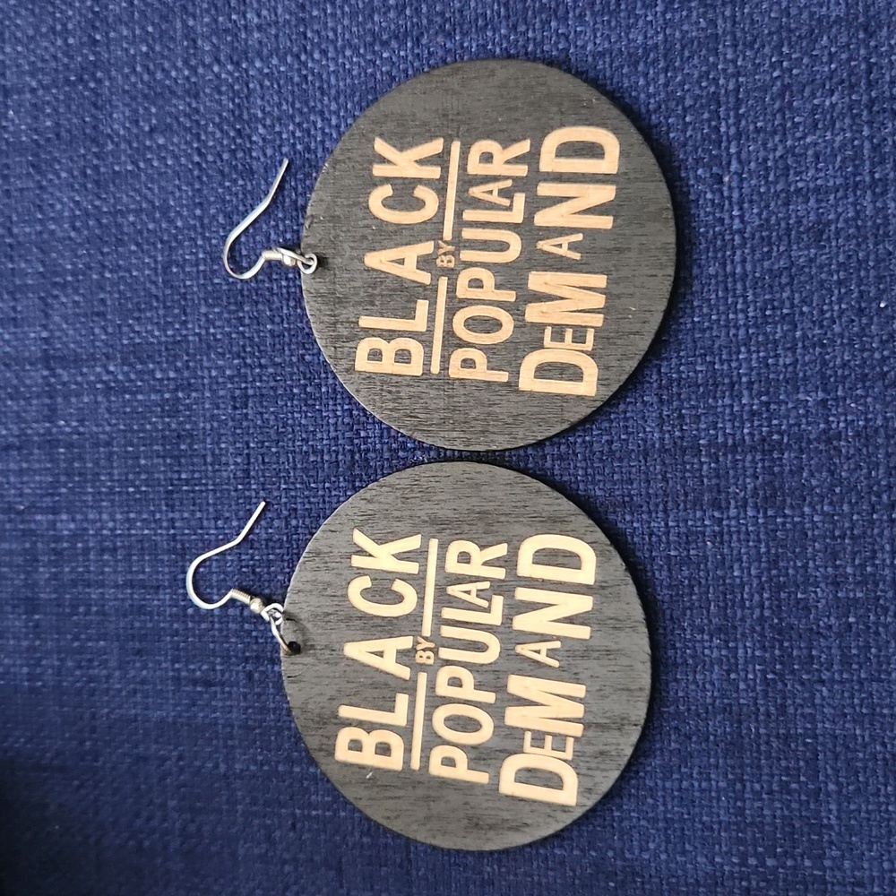 BLACK BY POPULAR DEMAND Earrings 2.5 inches New